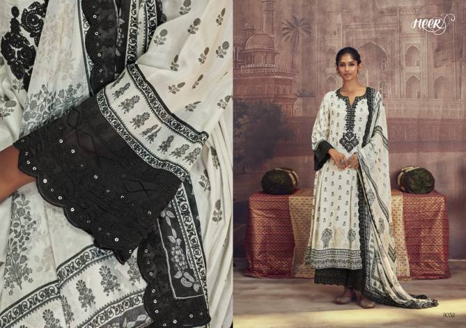 Meheboob By Kimora Heer Muslin Print Embroidery Designer Salwar Suits Wholesale Price In Surat
